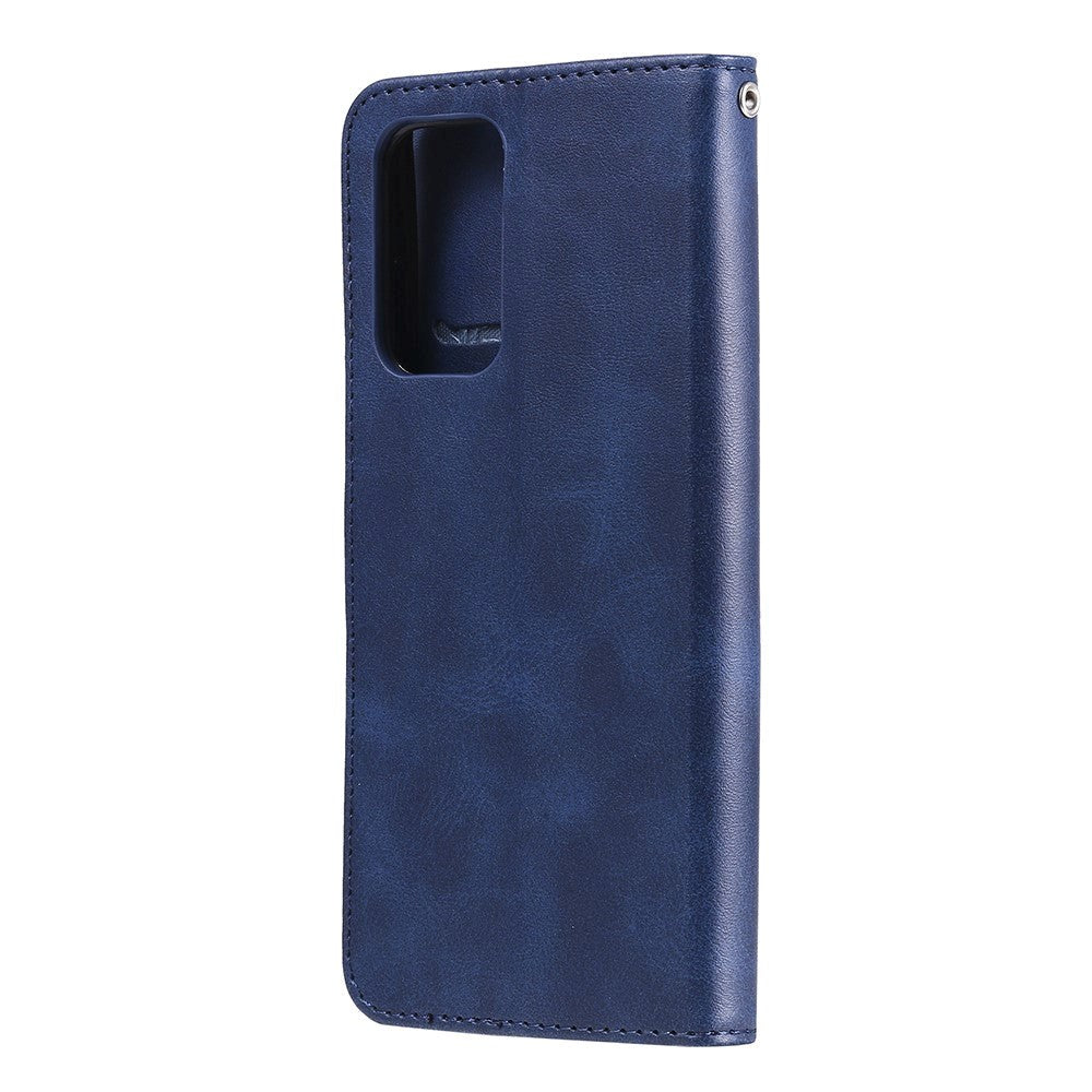 Samsung Galaxy A52 (4G / 5G) Læder Cover m. Lynlåslomme - Blå