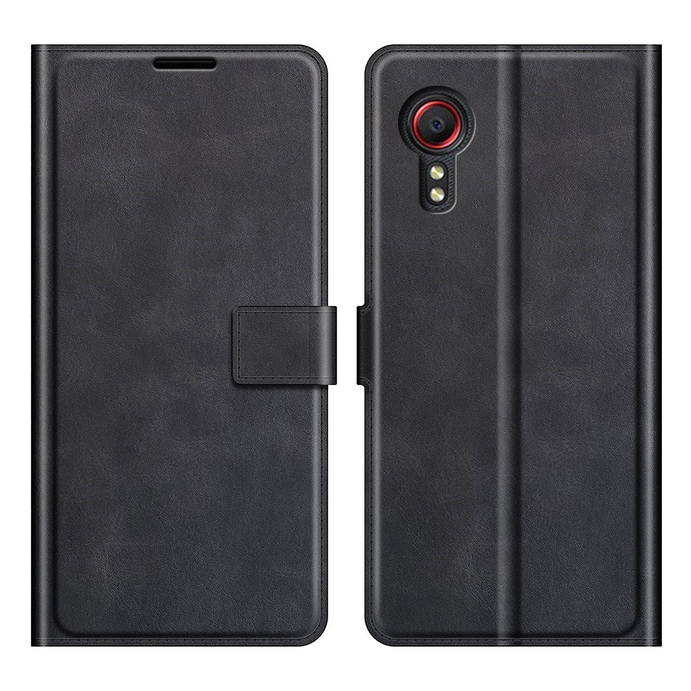 EIDERWOOD - Samsung Galaxy Xcover 5 - Kunstlæder Flip Cover m. Kortholder & Ståfunktion - Sort
