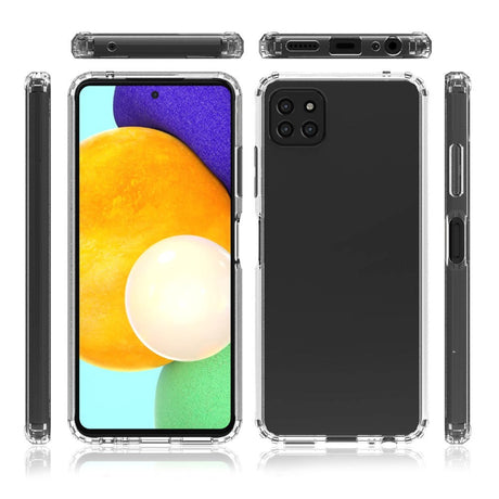 Samsung Galaxy A22 (5G) Shock-Proof Hybrid Plastik Bagside Cover - Gennemsigtig