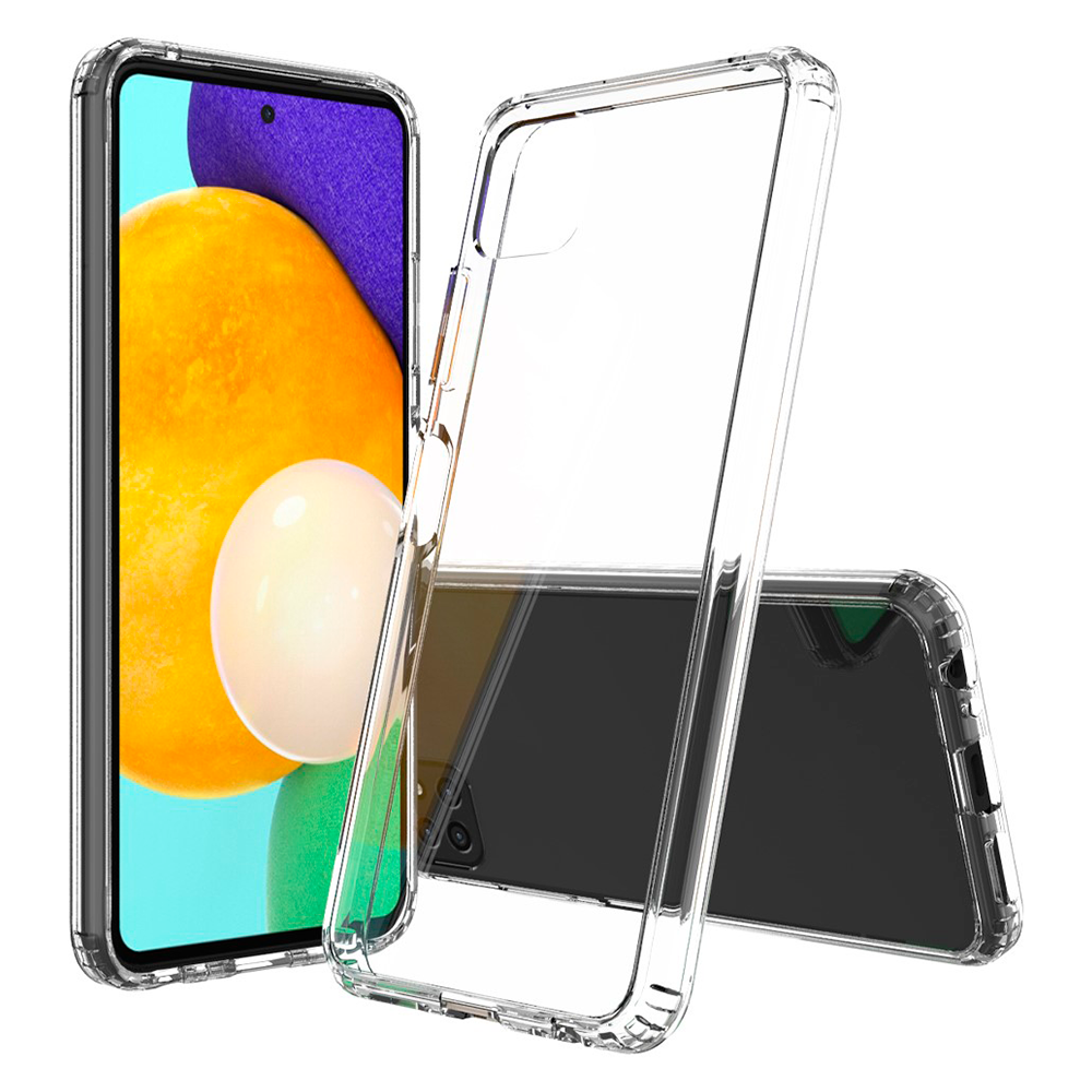 Samsung Galaxy A22 (5G) Shock-Proof Hybrid Plastik Bagside Cover - Gennemsigtig