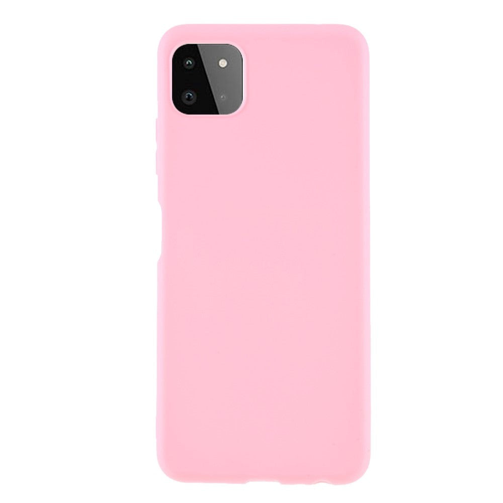 Samsung Galaxy A22 (5G) Fleksibel Plastik Bagside Cover - Baby Lyserød