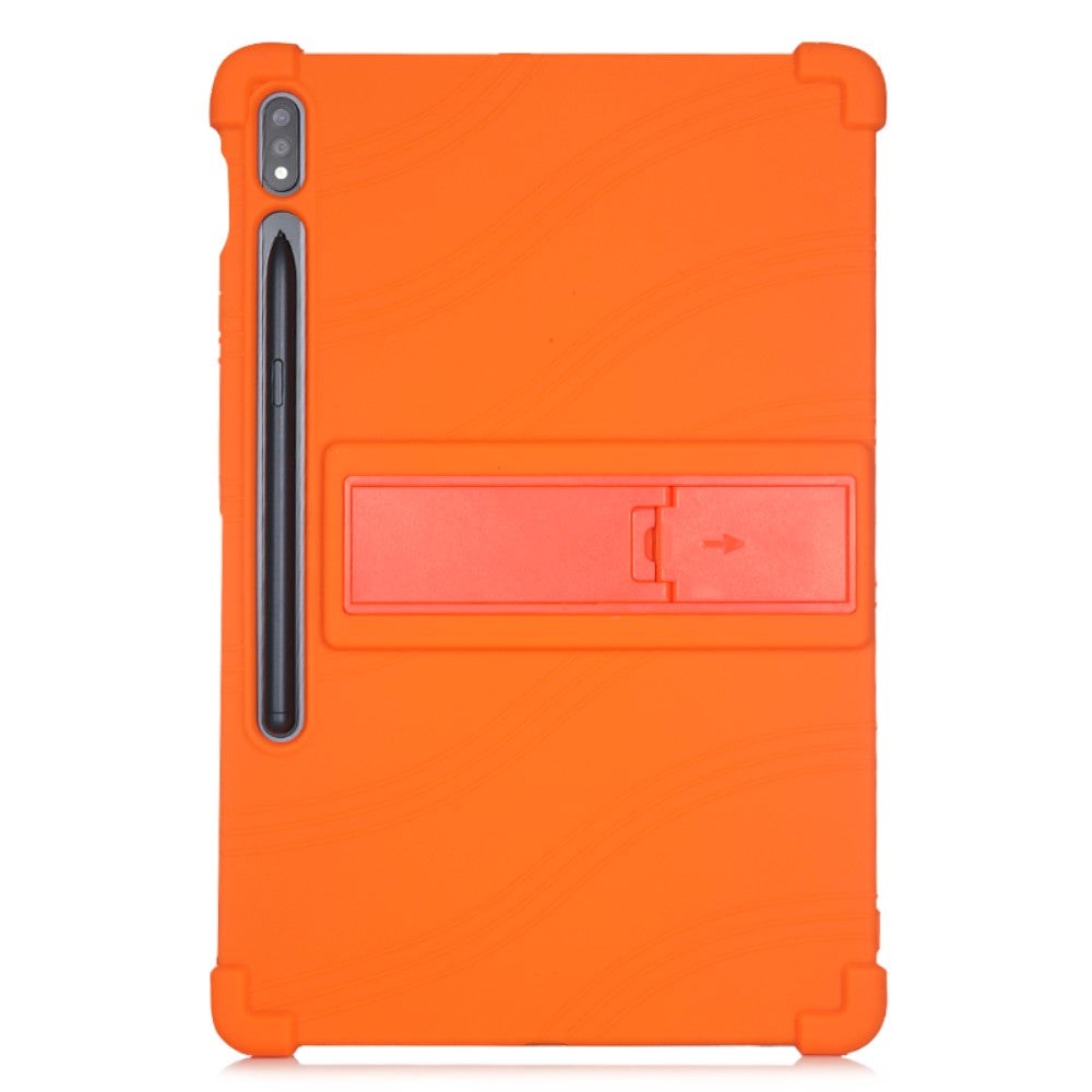 Samsung Galaxy Tab S8 Plus / S7 Plus 12.4" Silikone Cover m. Ståfunktion - Orange