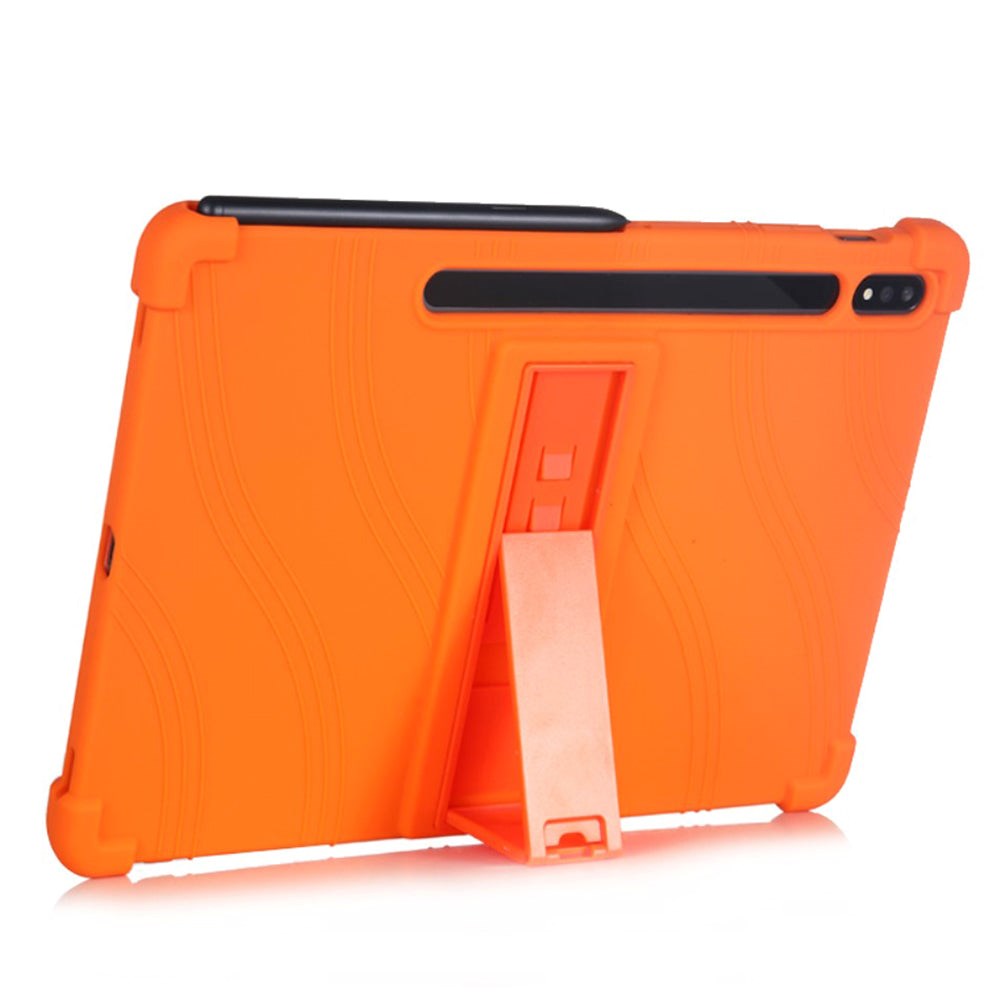 Samsung Galaxy Tab S8 Plus / S7 Plus 12.4" Silikone Cover m. Ståfunktion - Orange