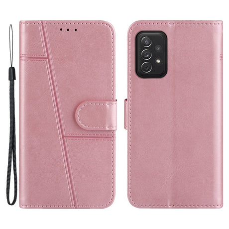 Samsung Galaxy A72 (4G / 5G) Læder Flip Cover m. Pung & Ståfunktion - Lyserød