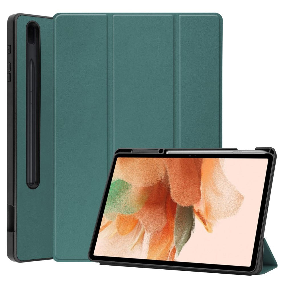 Samsung Galaxy Tab S7 FE Flip Cover m. Tri-fold - Grøn