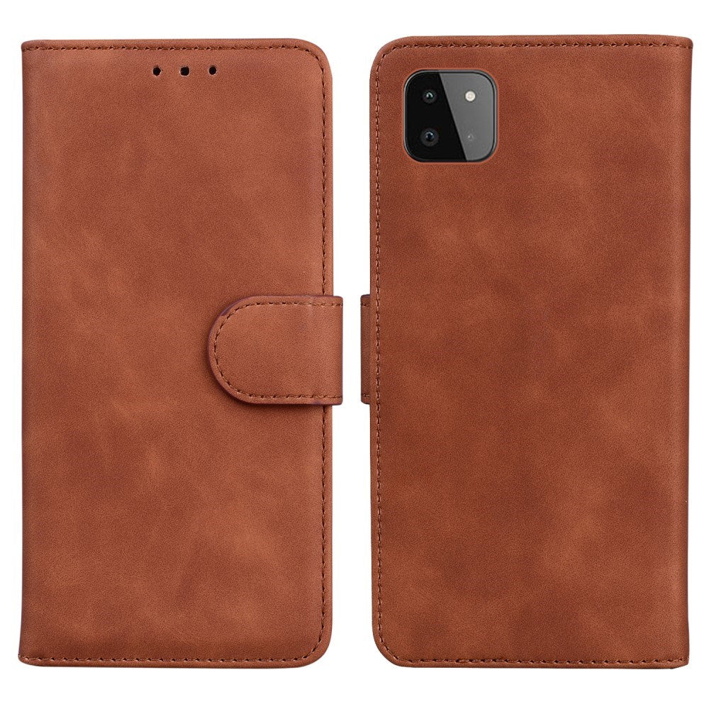 EIDERWOOD - Samsung Galaxy A22 (5G) - Kunstlæder Flip Cover m. Kortholder & Ståfunktion - Brun