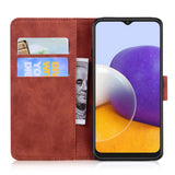 EIDERWOOD - Samsung Galaxy A22 (5G) - Kunstlæder Flip Cover m. Kortholder & Ståfunktion - Brun