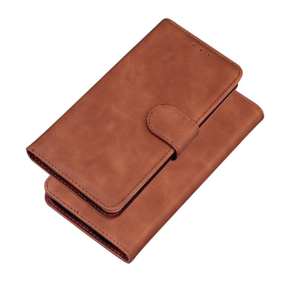 EIDERWOOD - Samsung Galaxy A22 (5G) - Kunstlæder Flip Cover m. Kortholder & Ståfunktion - Brun