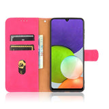 EIDERWOOD - Samsung Galaxy A22 (4G) - Kunstlæder Flip Cover m. Kortholder & Ståfunktion - Pink