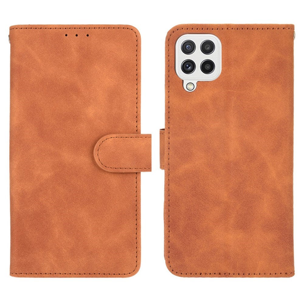 EIDERWOOD - Samsung Galaxy A22 (4G) - Kunstlæder Flip Cover m. Kortholder & Ståfunktion - Brun