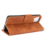 EIDERWOOD - Samsung Galaxy A22 (4G) - Kunstlæder Flip Cover m. Kortholder & Ståfunktion - Brun