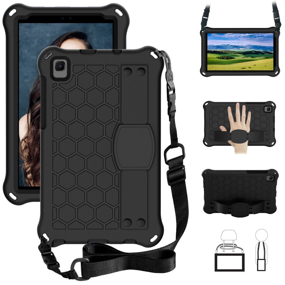 Samsung Galaxy Tab A7 Lite 8.7" Håndværker Case m. Bærestrop & Skulderstrop - Sort