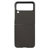 Samsung Galaxy Z Flip3 Carbon Fiber Hybrid Bagside Cover - Sort