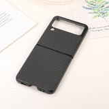 Samsung Galaxy Z Flip3 Carbon Fiber Hybrid Bagside Cover - Sort