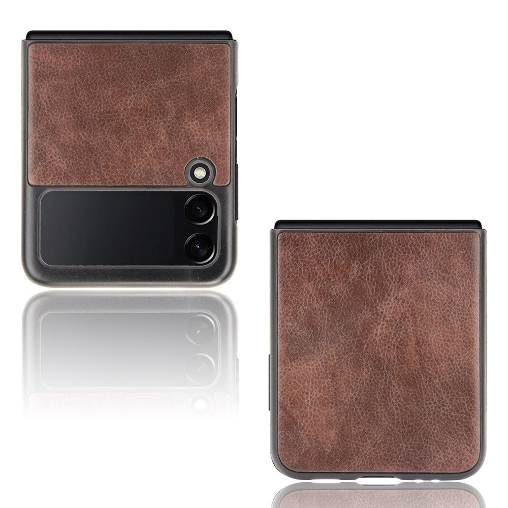 Samsung Galaxy Z Flip3 (5G) Neutralt Cover m. Læder Bagside - Brun