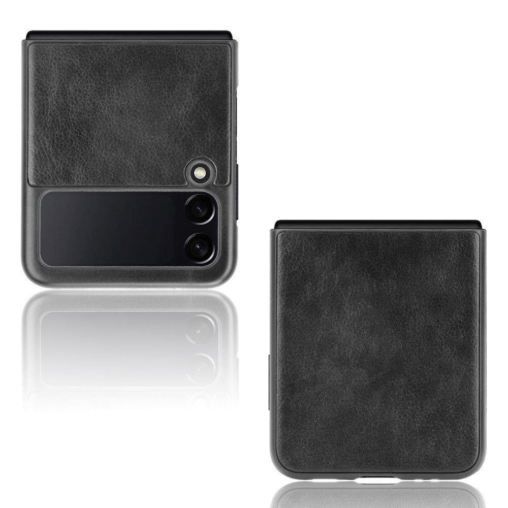 Samsung Galaxy Z Flip3 (5G) Neutralt Cover m. Læder Bagside - Sort