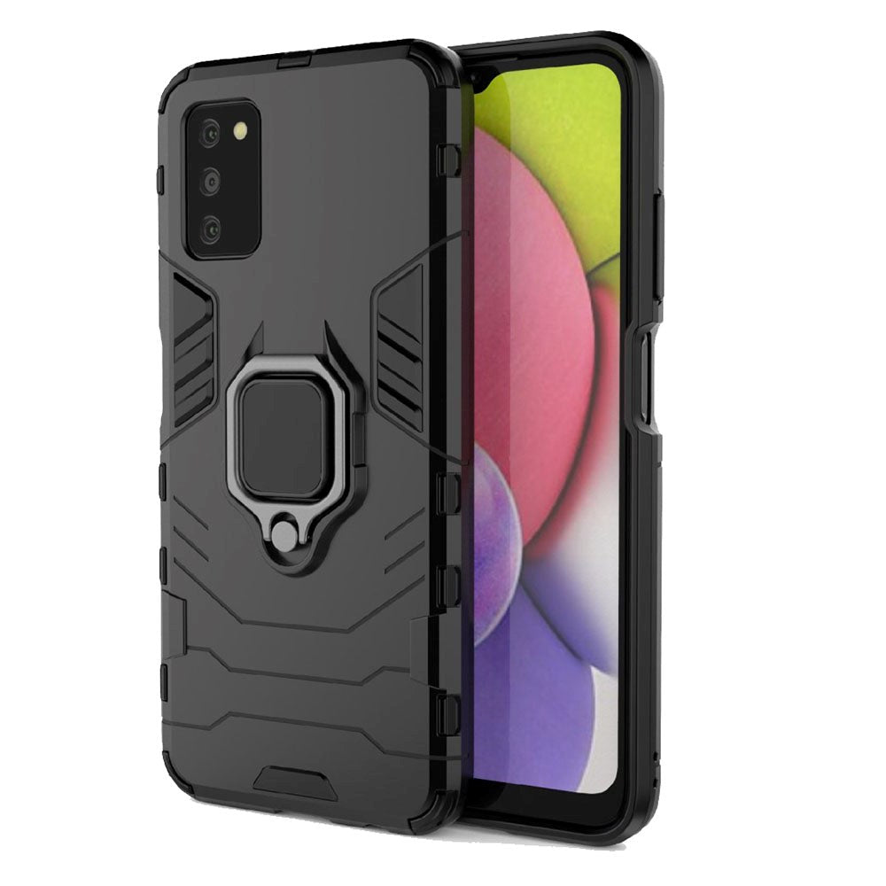Samsung Galaxy A03s Håndværker Cover m. Kickstand - Sort