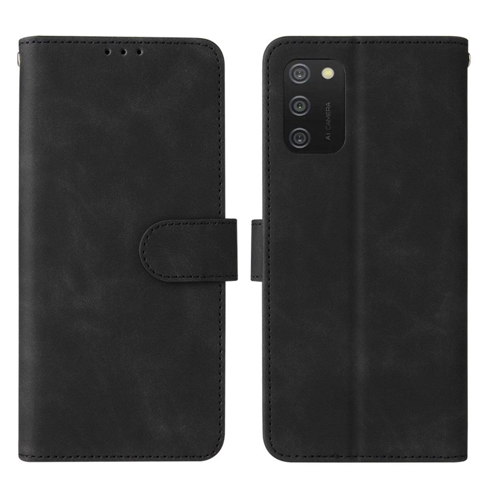 Samsung Galaxy A03s Læder Flip Cover m. Pung - Sort