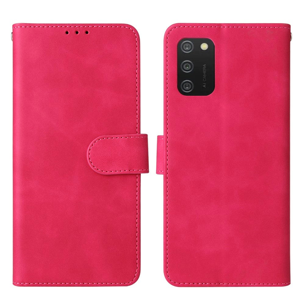 Samsung Galaxy A03s Læder Flip Cover m. Pung - Pink