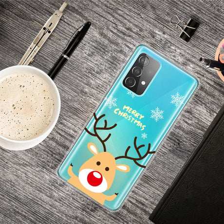 Samsung Galaxy A72 5G / 4G TPU Plast Julecover - Merry Christmas - Rudolf