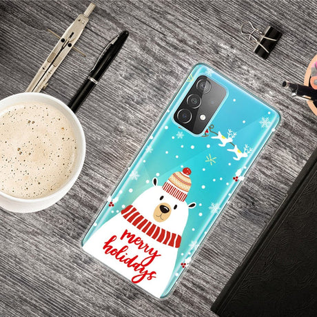 Samsung Galaxy A72 5G / 4G TPU Plast Julecover - Merry Christmas - Isbjørn