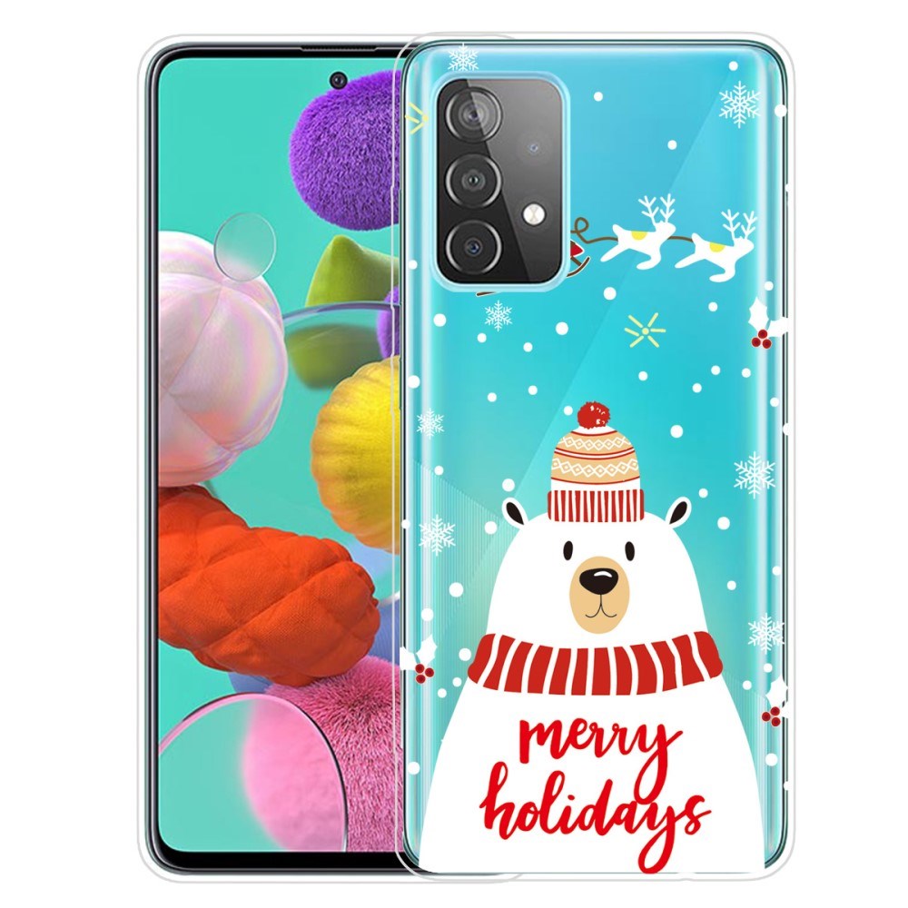 Samsung Galaxy A32 (4G) TPU Plast Julecover - Merry Christmas - Isbjørn