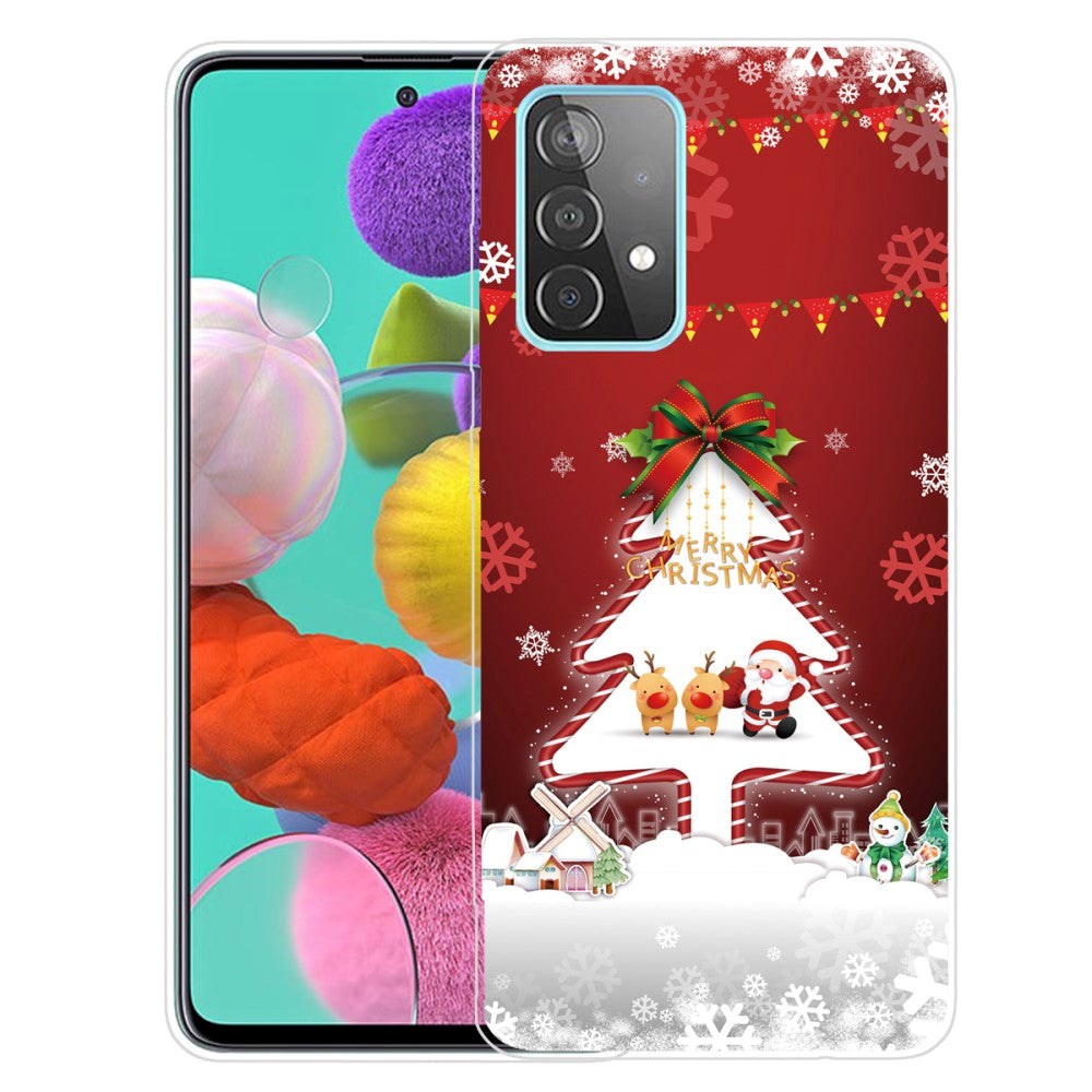 Samsung Galaxy A32 (4G) TPU Plast Julecover - Merry Christmas - Juletræ & Snefnug