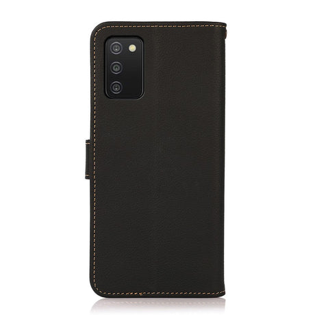 Samsung Galaxy A03s KHAZNEH Læder Cover m. Pung - Sort