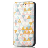 Samsung Galaxy A32 (4G) Caseneo Læder Flip Cover m. Pung & Farverigt Print - Rhombus