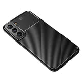 Samsung Galaxy S22 Carbon Fiber Fleksibelt Plastik Cover - Sort