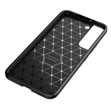 Samsung Galaxy S22 Carbon Fiber Fleksibelt Plastik Cover - Sort