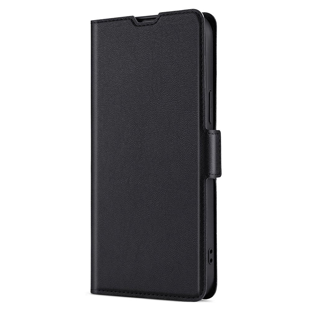 Samsung Galaxy S22 Thin PU Læder Cover m. Pung - Sort