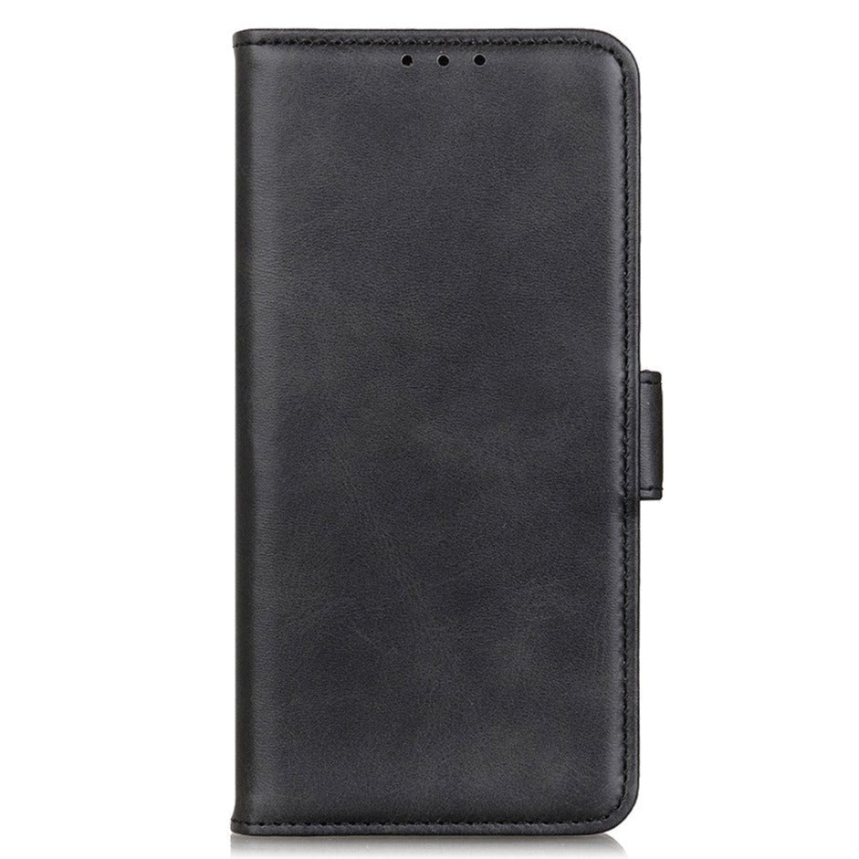 Samsung Galaxy S22 Blødt Læder Flip Cover m. Pung - Sort