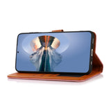 Samsung Galaxy S22 Khazneh Læder Flip Cover m. Pung & Gylden Lås - Rose Gold