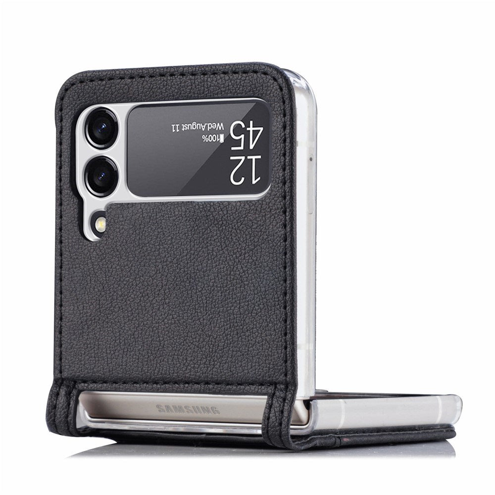 Samsung Galaxy Z Flip3 (5G) - EIDERWOOD Kunstlæder Cover - Kortholder - Sort