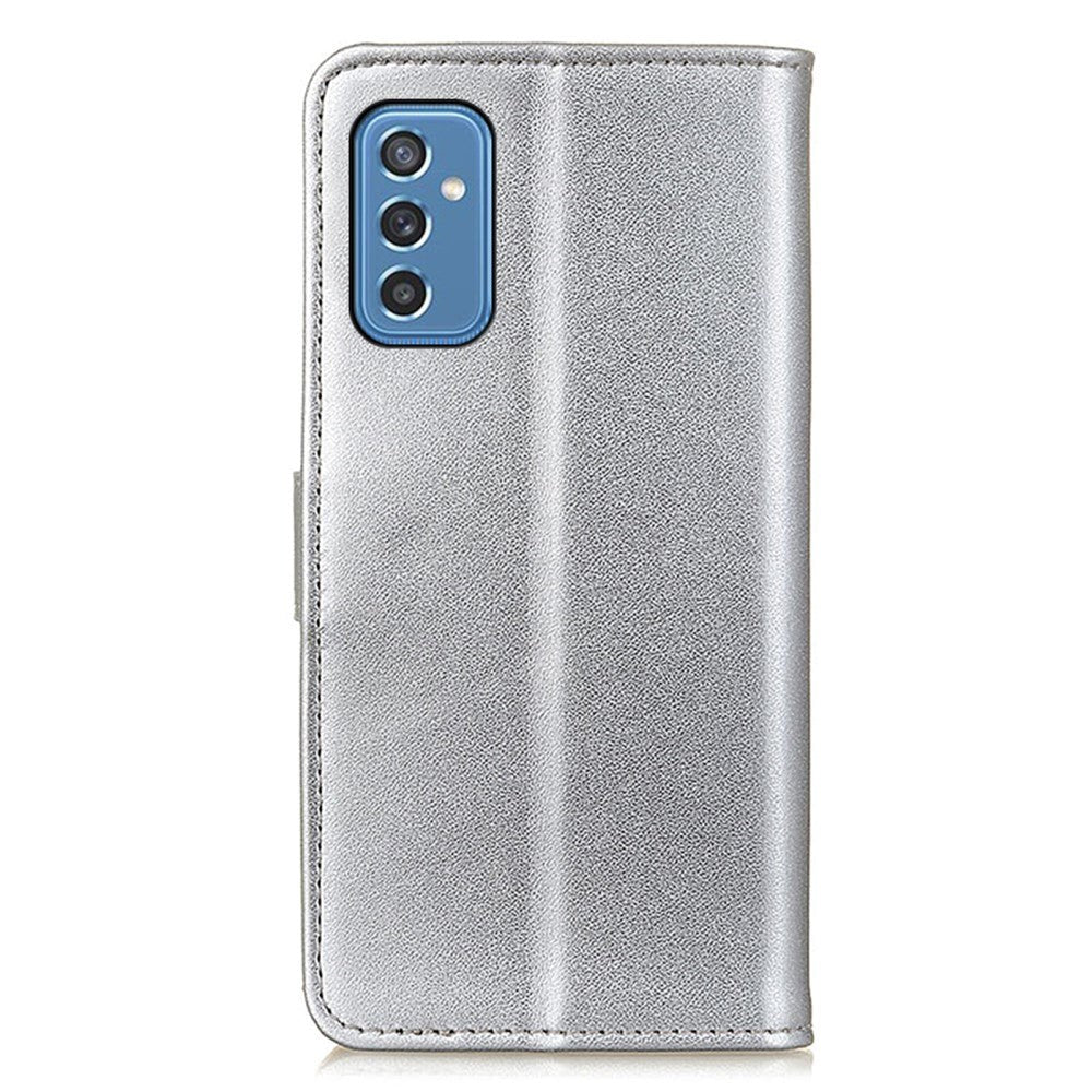 Samsung Galaxy M52 (5G) Folio Læder Flip Cover m. Pung - Sølv