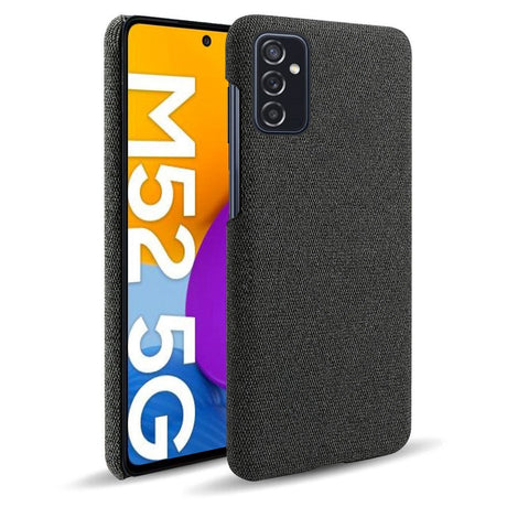 Samsung Galaxy M52 (5G) KSQ Stof Plastik Bagside Cover - Sort