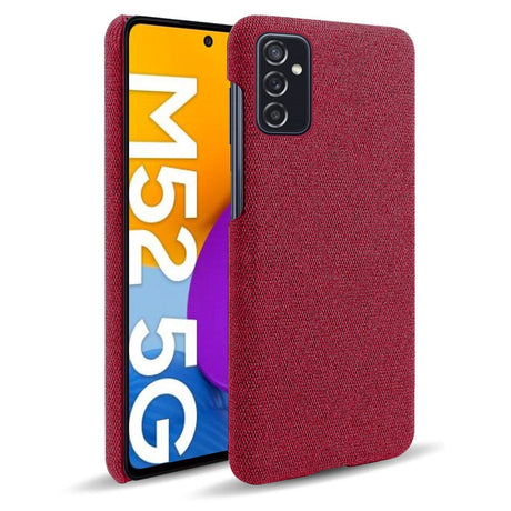 Samsung Galaxy M52 (5G) KSQ Stof Plastik Bagside Cover - Rød