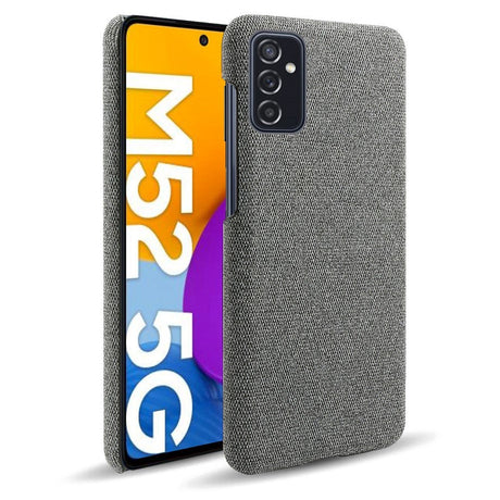 Samsung Galaxy M52 (5G) KSQ Stof Plastik Bagside Cover - Mørkgrå