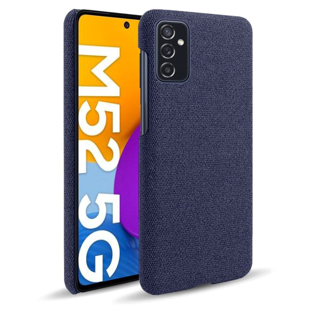 Samsung Galaxy M52 (5G) KSQ Stof Plastik Bagside Cover - Blå