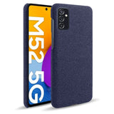 Samsung Galaxy M52 (5G) KSQ Stof Plastik Bagside Cover - Blå
