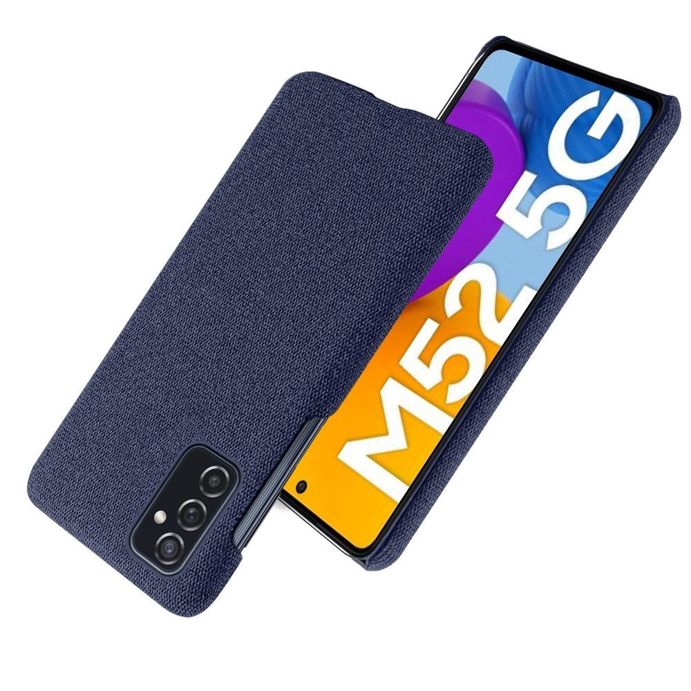 Samsung Galaxy M52 (5G) KSQ Stof Plastik Bagside Cover - Blå
