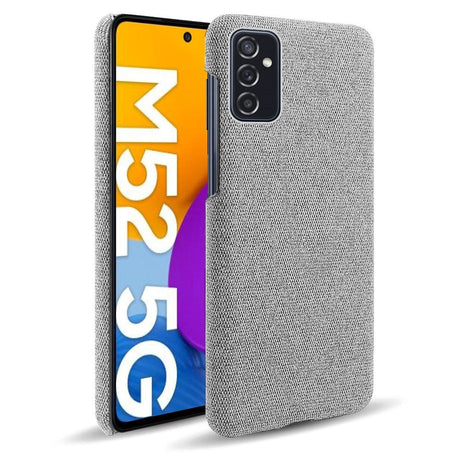 Samsung Galaxy M52 (5G) KSQ Stof Plastik Bagside Cover - Grå