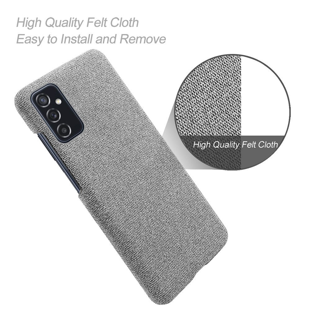 Samsung Galaxy M52 (5G) KSQ Stof Plastik Bagside Cover - Grå