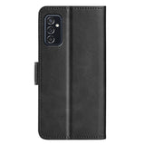 Samsung Galaxy M52 (5G) Blødt Læder Flip Cover m. Pung - Sort