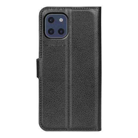 Samsung Galaxy A03 Litchi imiteret Læder Cover m. Pung - Sort