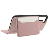 Samsung Galaxy S22 Mat Læder Flip Cover m. Pung & Kickstand - Rose Gold