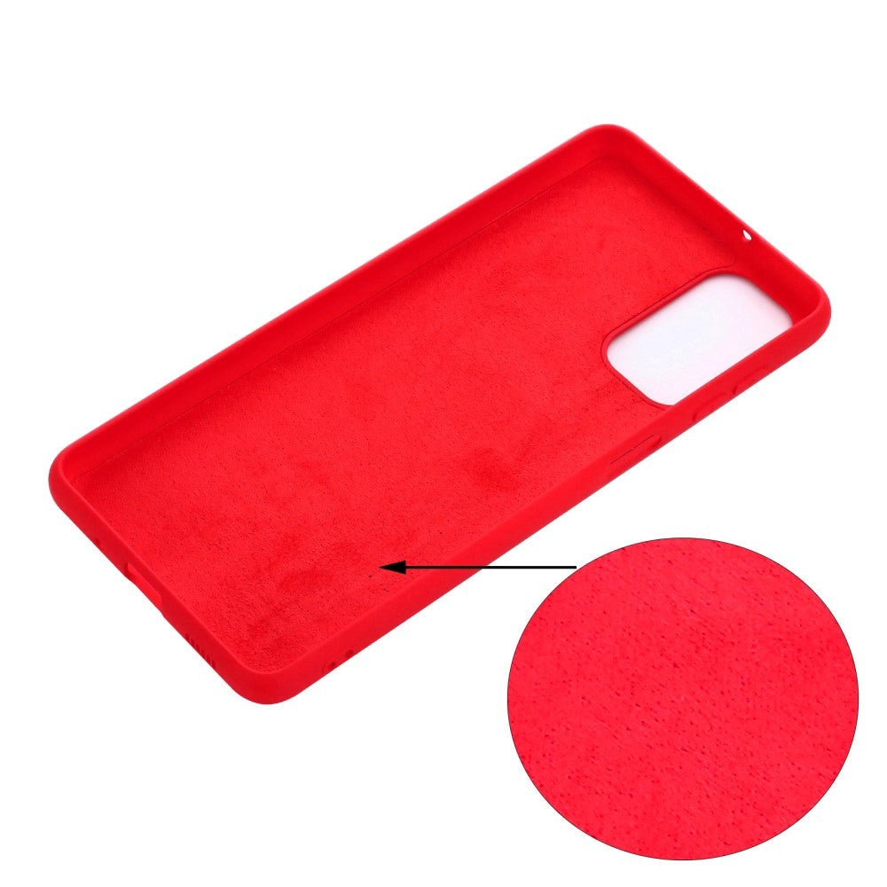 Samsung Galaxy M52 (5G) Liquid Silikone Bagside Cover - Rød