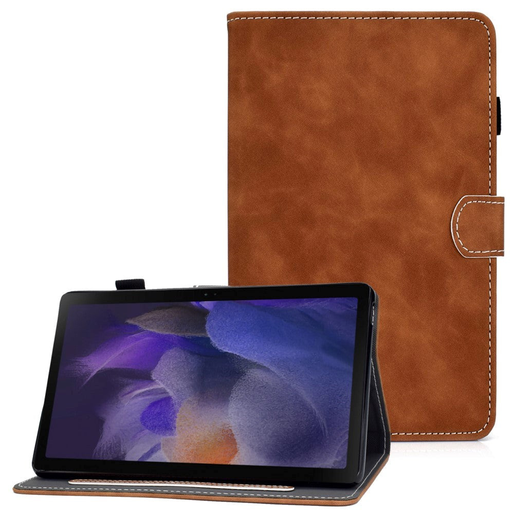 Samsung Galaxy Tab A8 10.5 (2021) Flip Cover m. Pung & Styluspen Holder - Brun