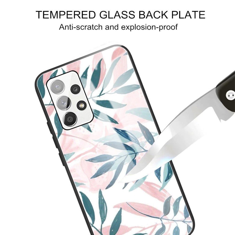 Samsung Galaxy A53 (5G) Plastik Bagside Cover m. Glasbagside - Leaves